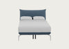 Aria Bed Double / Nova Boucle Oxford Blue / Chrome