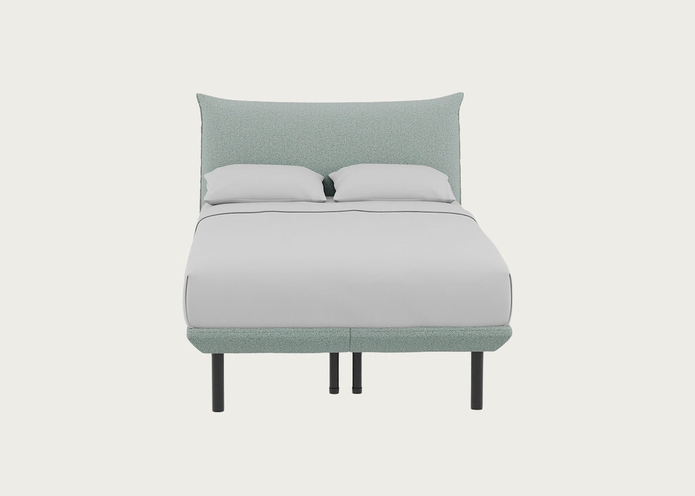 Aria Bed Double / Nova Boucle Panache / Black