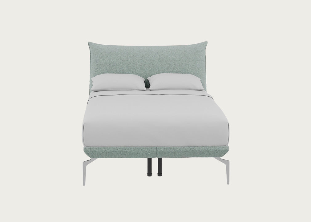 Aria Bed Double / Nova Boucle Panache / Chrome