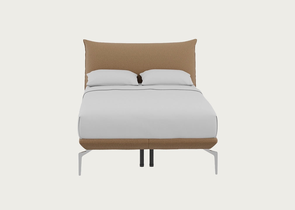 Aria Bed Double / Siena Cotton Clay / Chrome