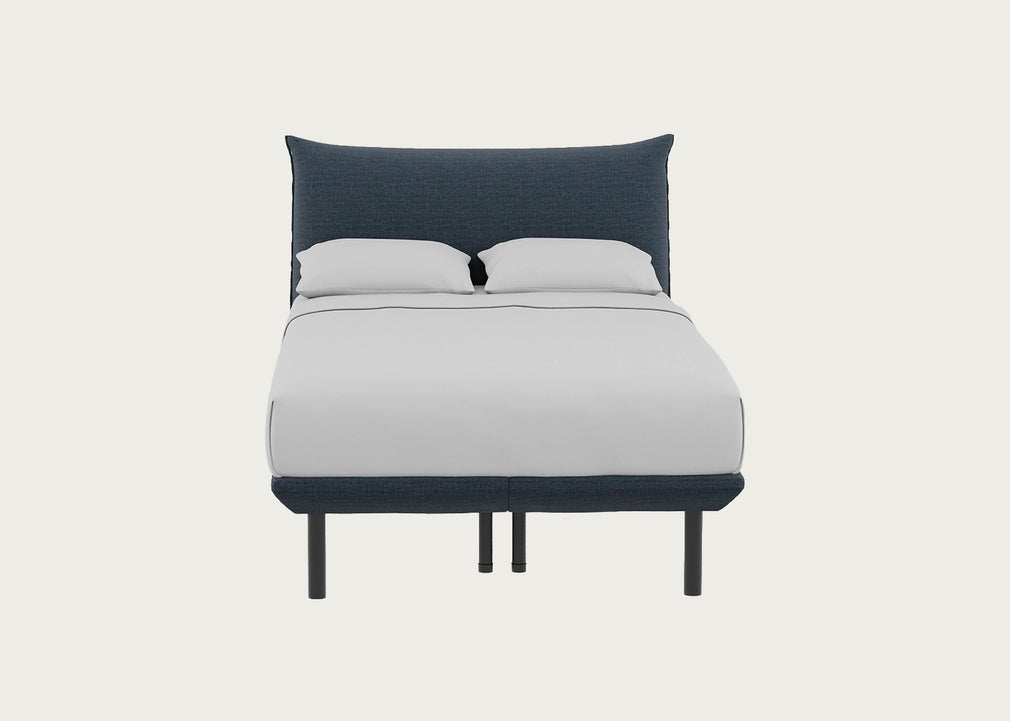 Aria Bed Double / Siena Cotton Deep Sea / Black