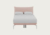 Aria Bed Double / Siena Cotton Dusky Pink / Chrome