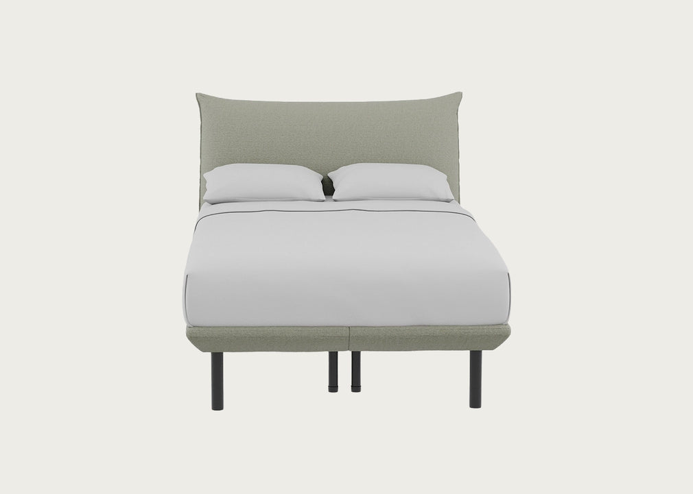 Aria Bed Double / Siena Cotton Pistachio / Black