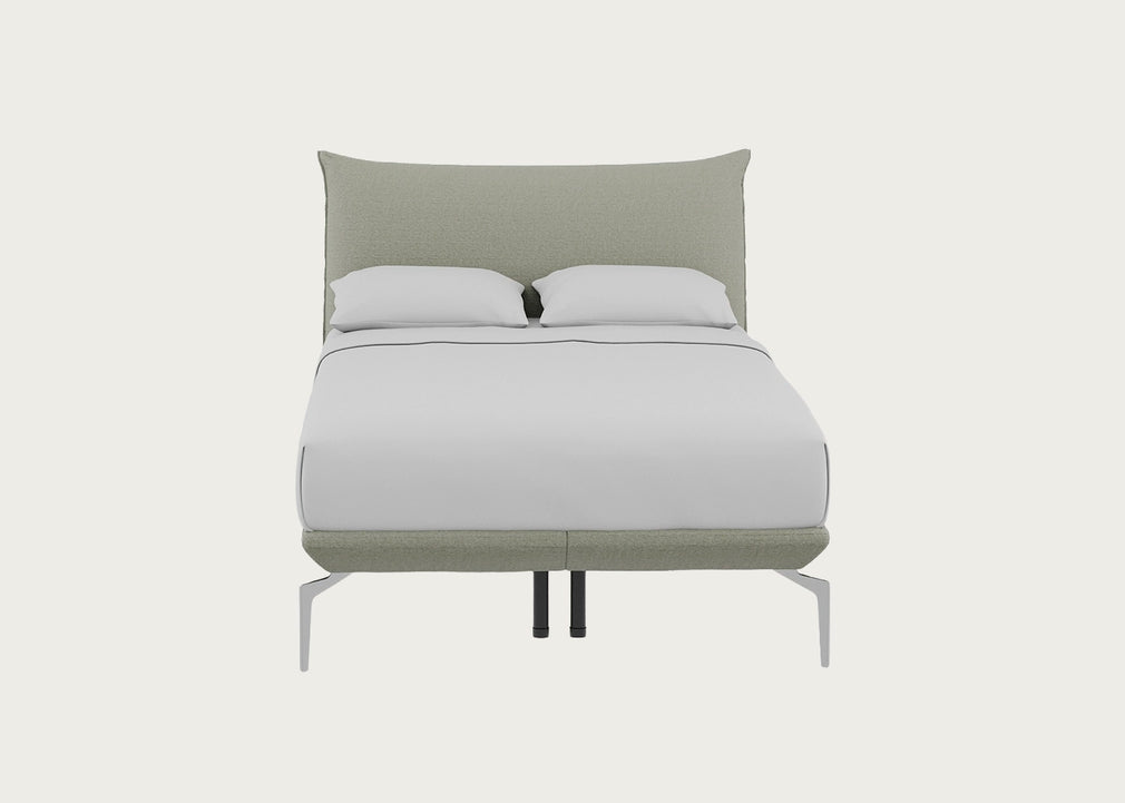Aria Bed Double / Siena Cotton Pistachio / Chrome