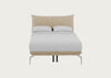 Aria Bed Double / Nova Velluto Almond / Chrome