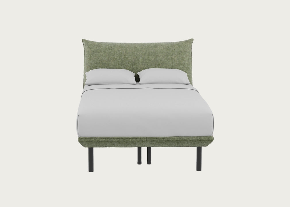 Aria Bed Double / Nova Velluto Bilbao / Black