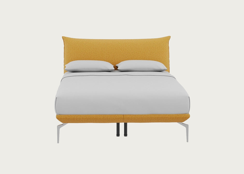 Aria Bed King / Nova Boucle Turmeric / Chrome