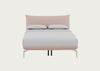 Aria Bed King / Siena Cotton Dusky Pink / Chrome
