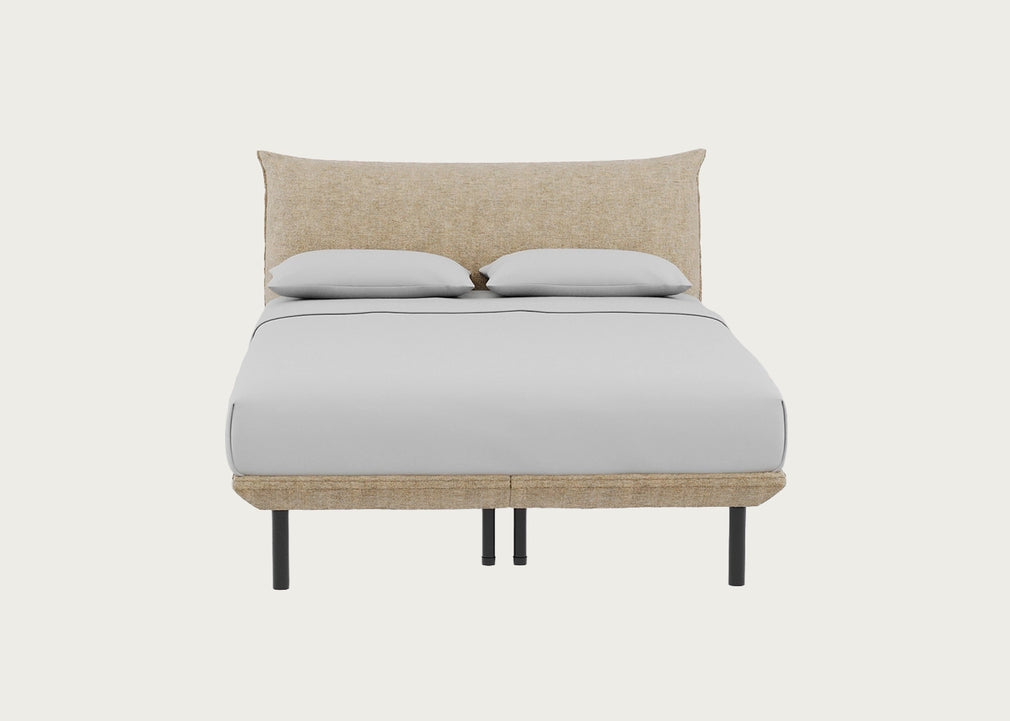 Aria Bed King / Nova Velluto Almond / Black
