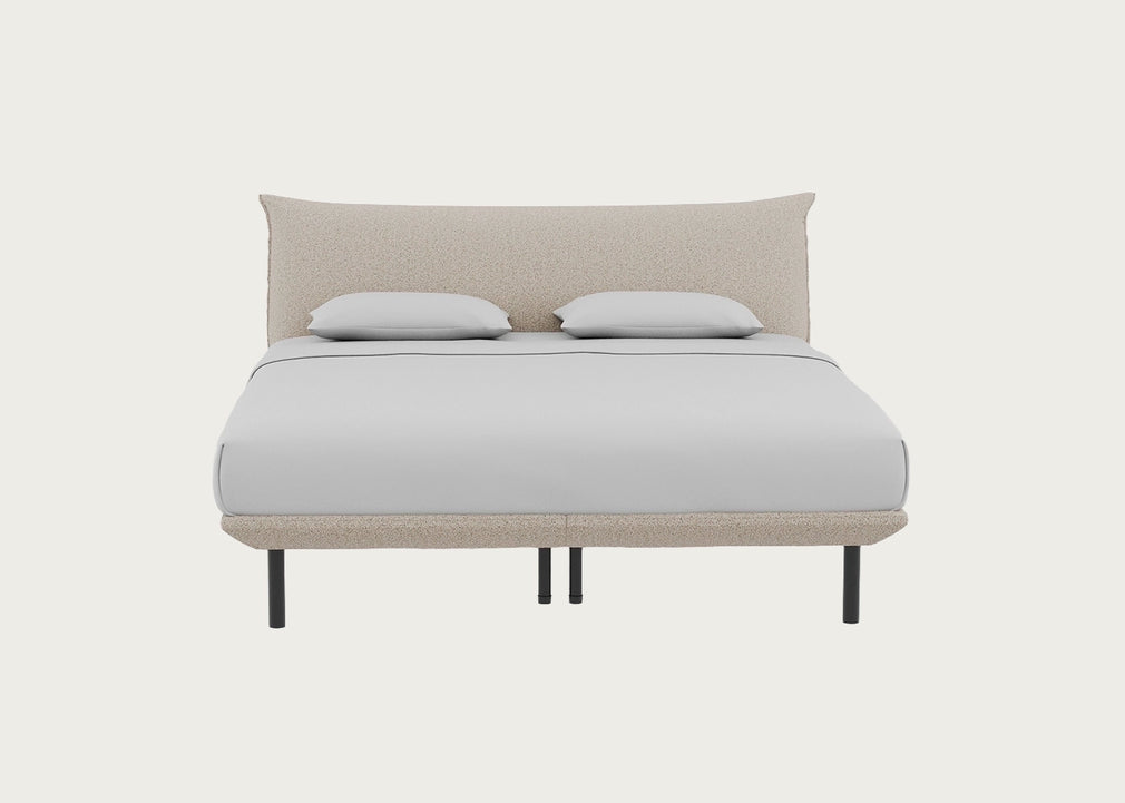 Aria Bed Super King / Nova Boucle Oat / Black