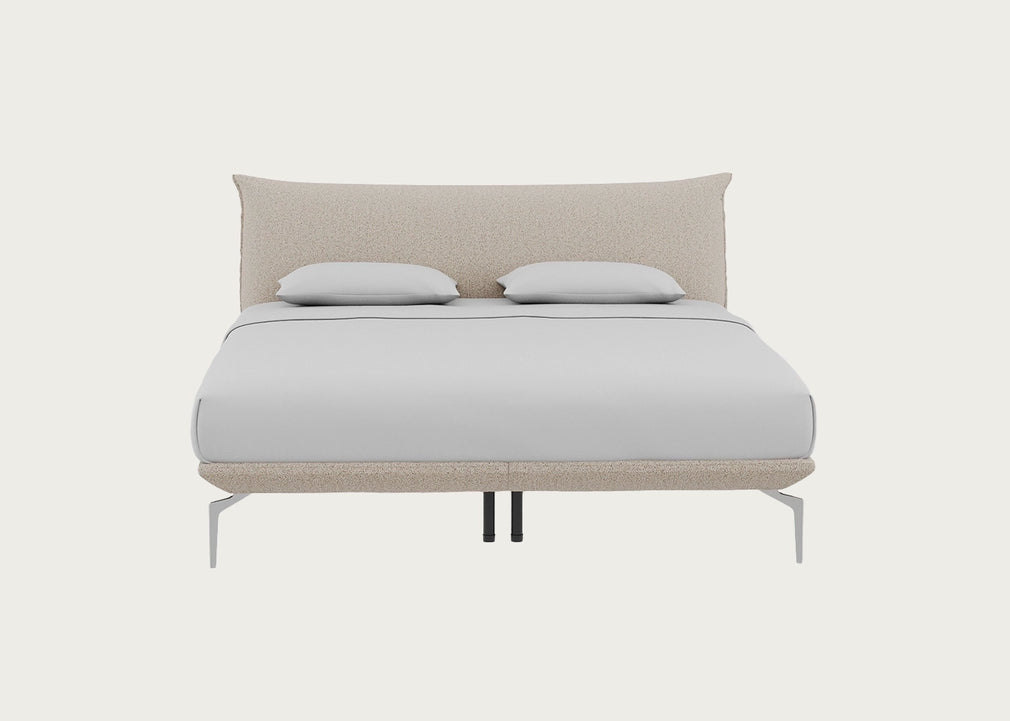 Aria Bed Super King / Nova Boucle Oat / Chrome