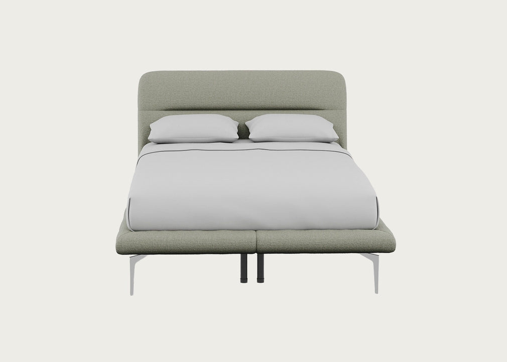 Gia Bed Double / Siena Cotton Pistachio / Chrome