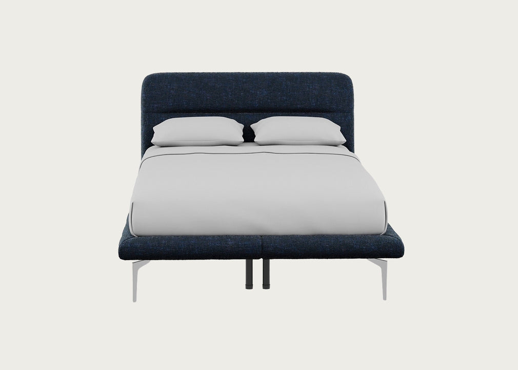 Gia Bed Double / Nova Velluto French Navy / Chrome