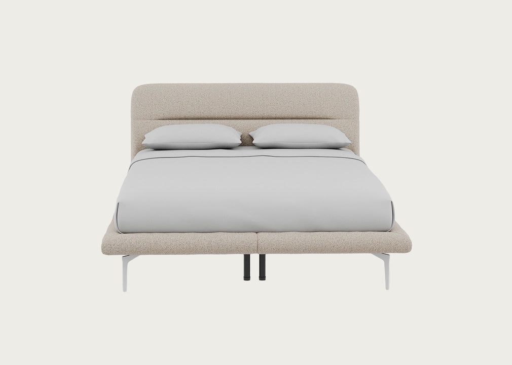 Gia Bed King / Nova Boucle Oat / Chrome