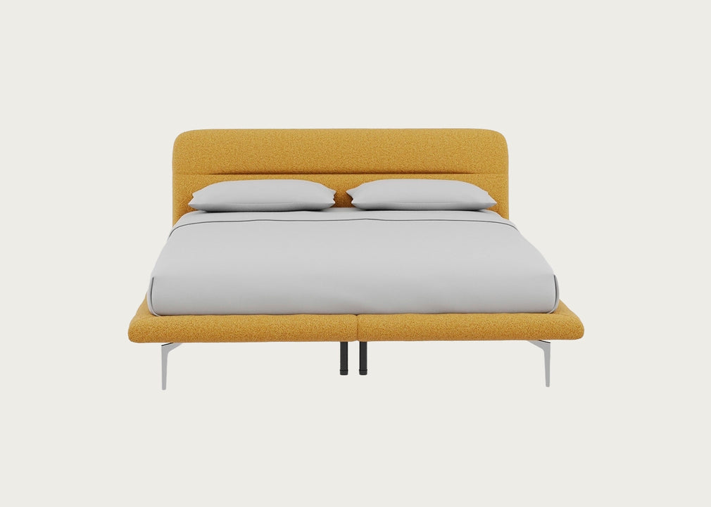 Gia Bed Super King / Nova Boucle Turmeric / Chrome