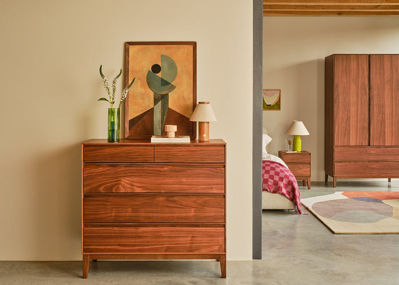 Lars 5 Drawer Chest Walnut