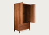 Lars Double Wardrobe Walnut