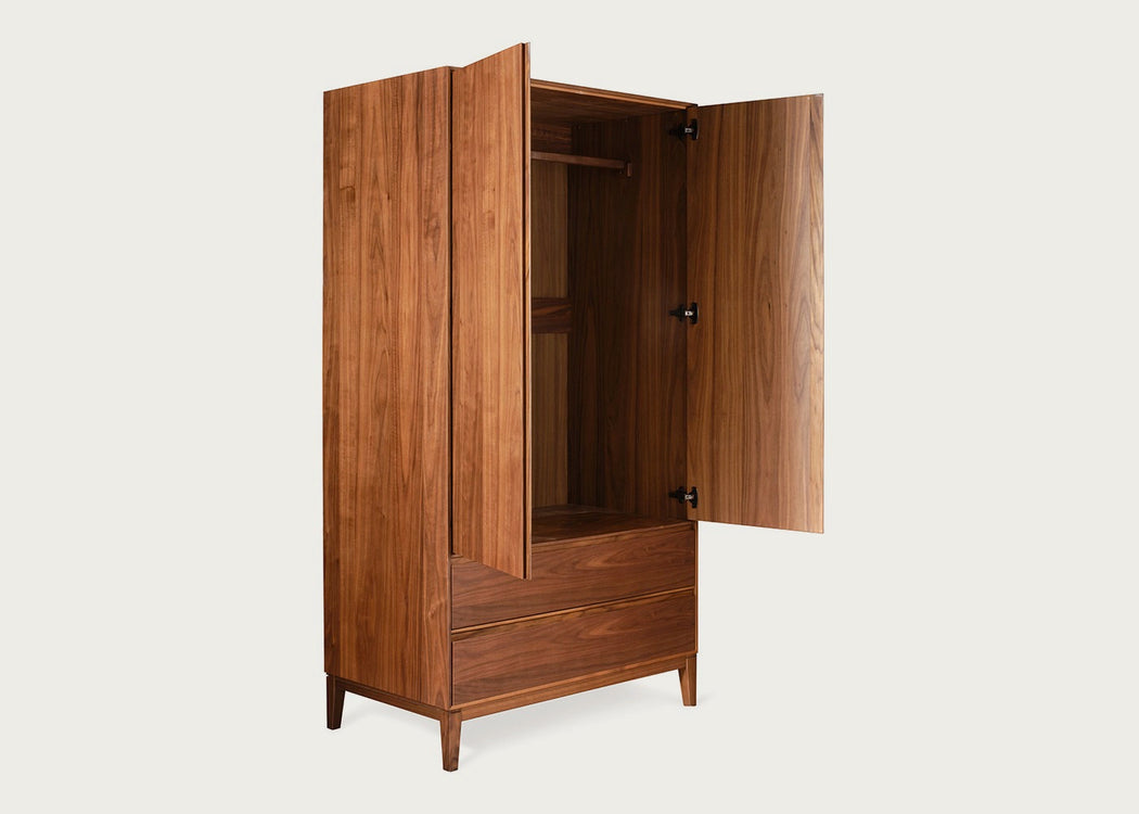 Lars Double Wardrobe Walnut
