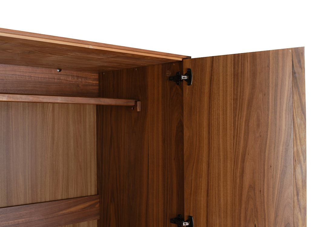 Lars Double Wardrobe Walnut