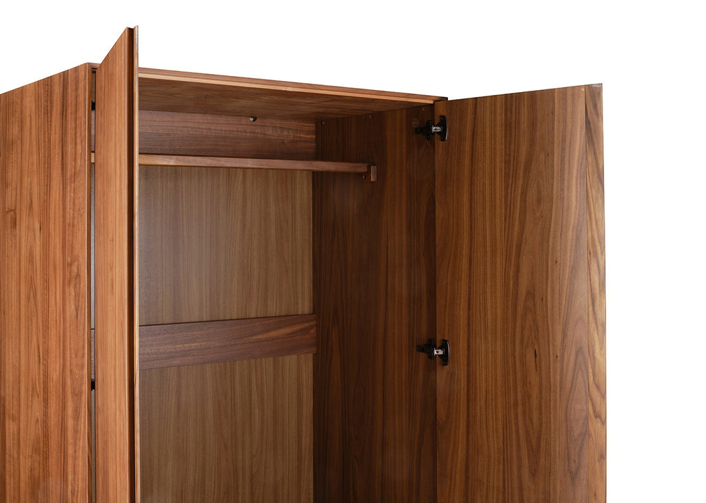 Lars Double Wardrobe Walnut