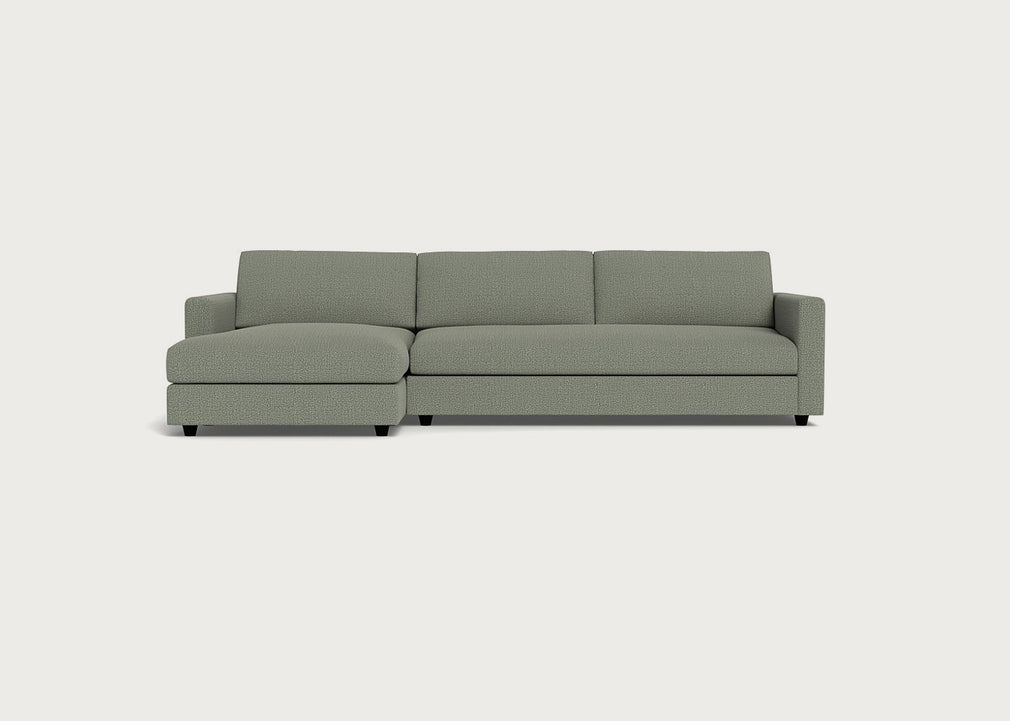 Nimbus II Left Hand Facing Chaise Corner Sofa Boucle Tweed Lapis