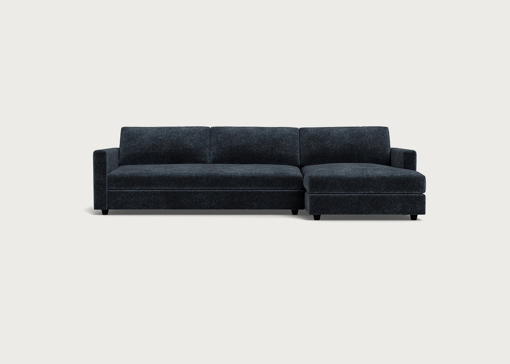 Nimbus II Right Hand Facing Chaise Corner Sofa Boucle Velvet Space