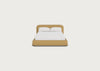 Nuvola Bed Double / Boucle Tweed Citrine / Walnut Stained