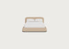 Nuvola Bed Double / Capelo Linen-Cotton Bamboo / Walnut Stained