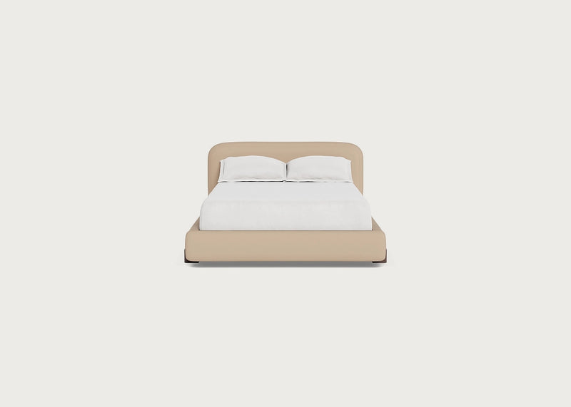 Nuvola Bed Double / Capelo Linen-Cotton Bamboo / Walnut Stained