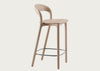 Neva Light Counter Stool White Oiled Oak / No Upholstery / Inox