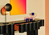 Eclisse LED Table Lamp Black & Gold Leaf