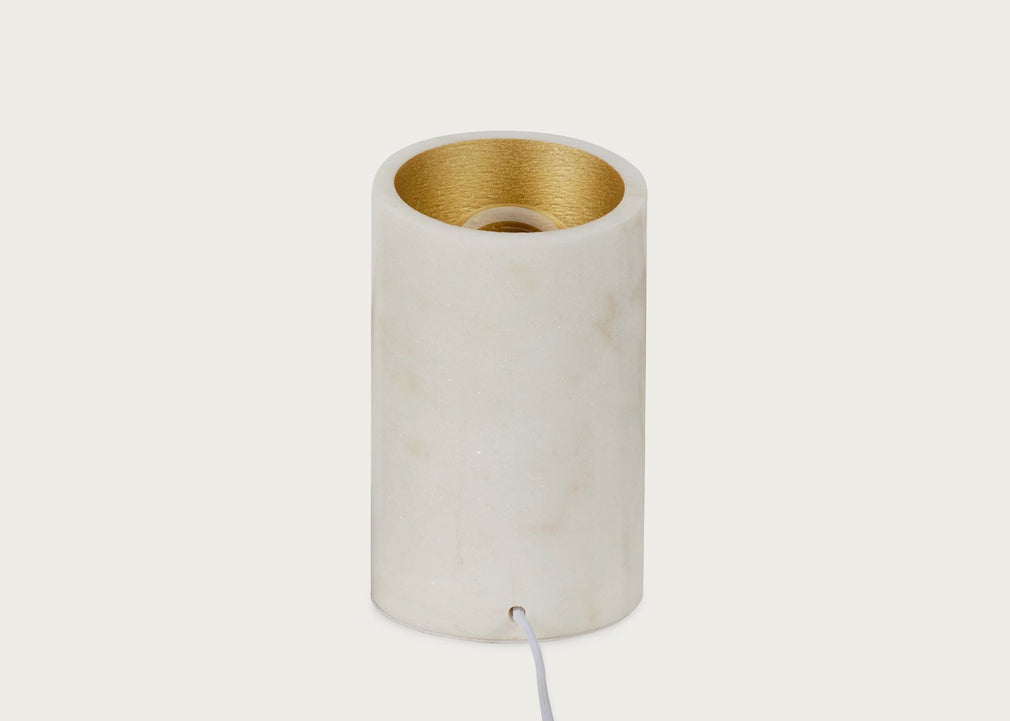 Eliot Uplighter Floor Lamp White Marble