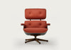 Eames Lounge Chair Contemporary Dimensions Cherry Natural / Premium Leather Red Stone 22 / Polished Black