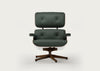 Eames Lounge Chair Contemporary Dimensions Cherry Natural / Premium Leather Jade 59 / Polished Aluminium