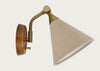 Dryden Wall Light Walnut Finish & Natural