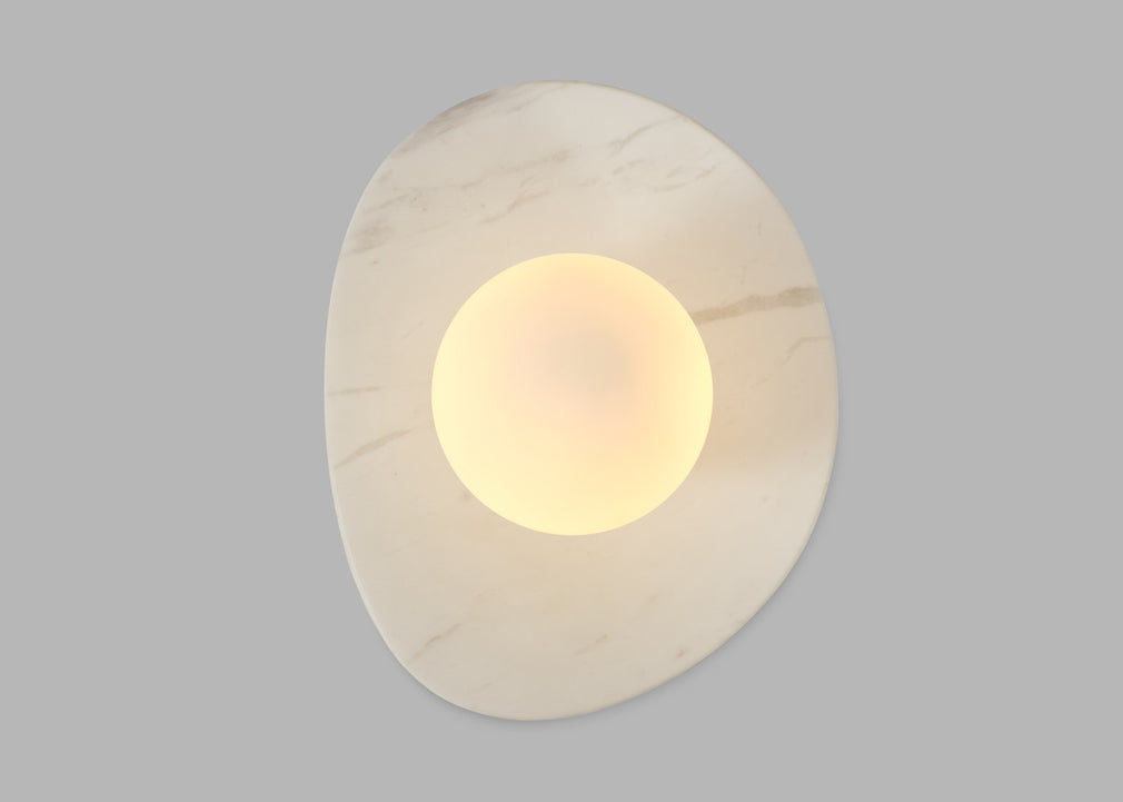Element IP44 Wall Light White Marble
