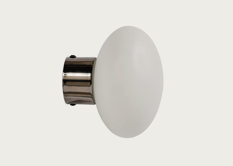 Ellipse LED Wall Light IP44 Black Chrome
