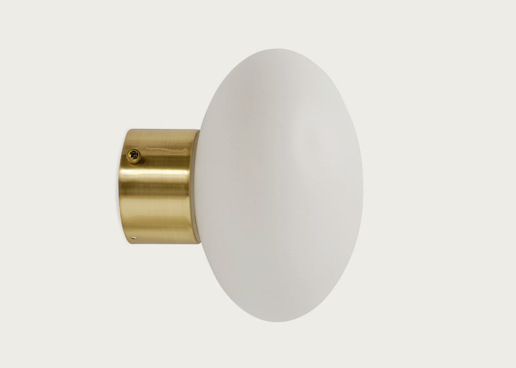 Ellipse LED Wall Light IP44 Brass