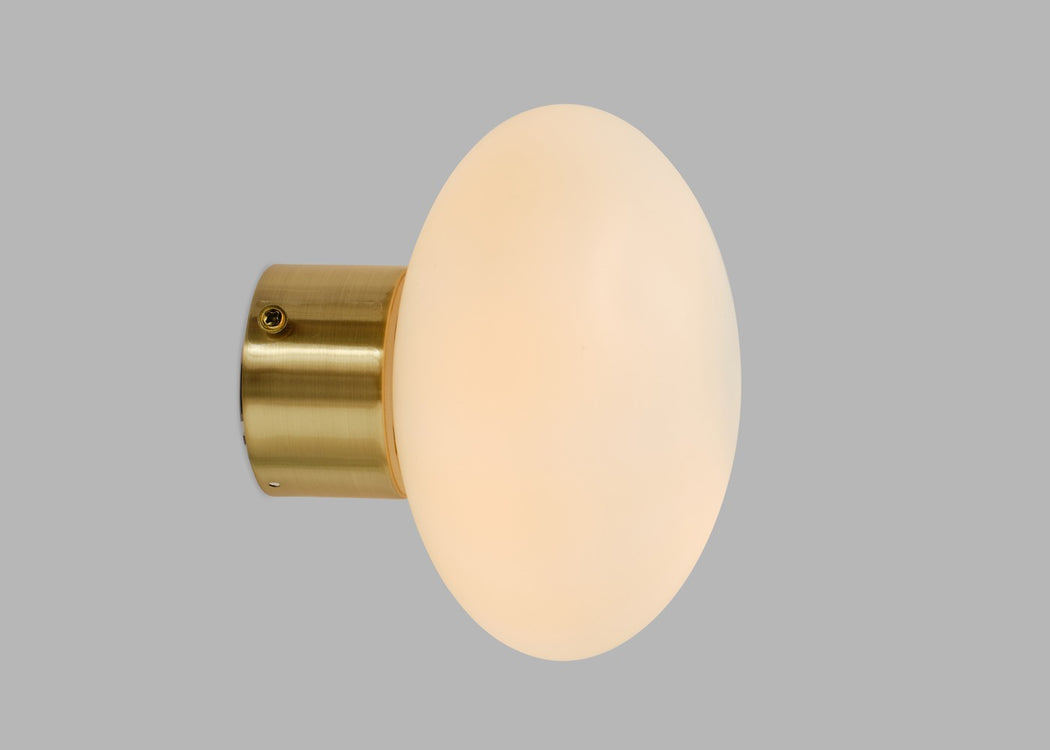 Ellipse LED Wall Light IP44 Brass