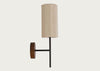 Herrick Wall Light Natural & Walnut Finish