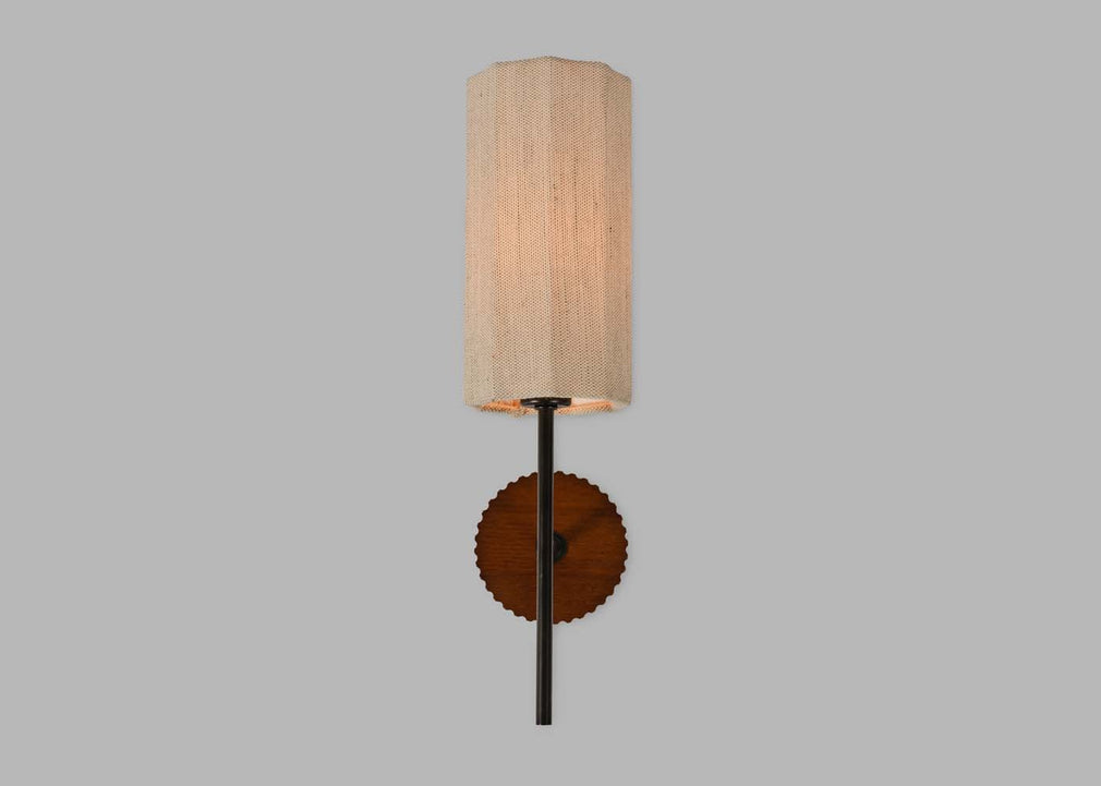 Herrick Wall Light Natural & Walnut Finish