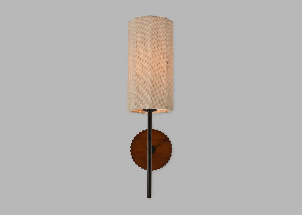 Herrick Wall Light Natural & Walnut Finish