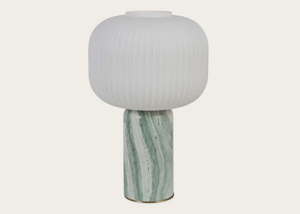 Opal Lantern Table Lamp Jadeite Marble
