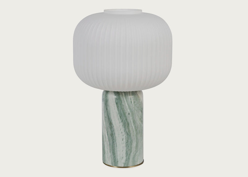 Opal Lantern Table Lamp Jadeite Marble