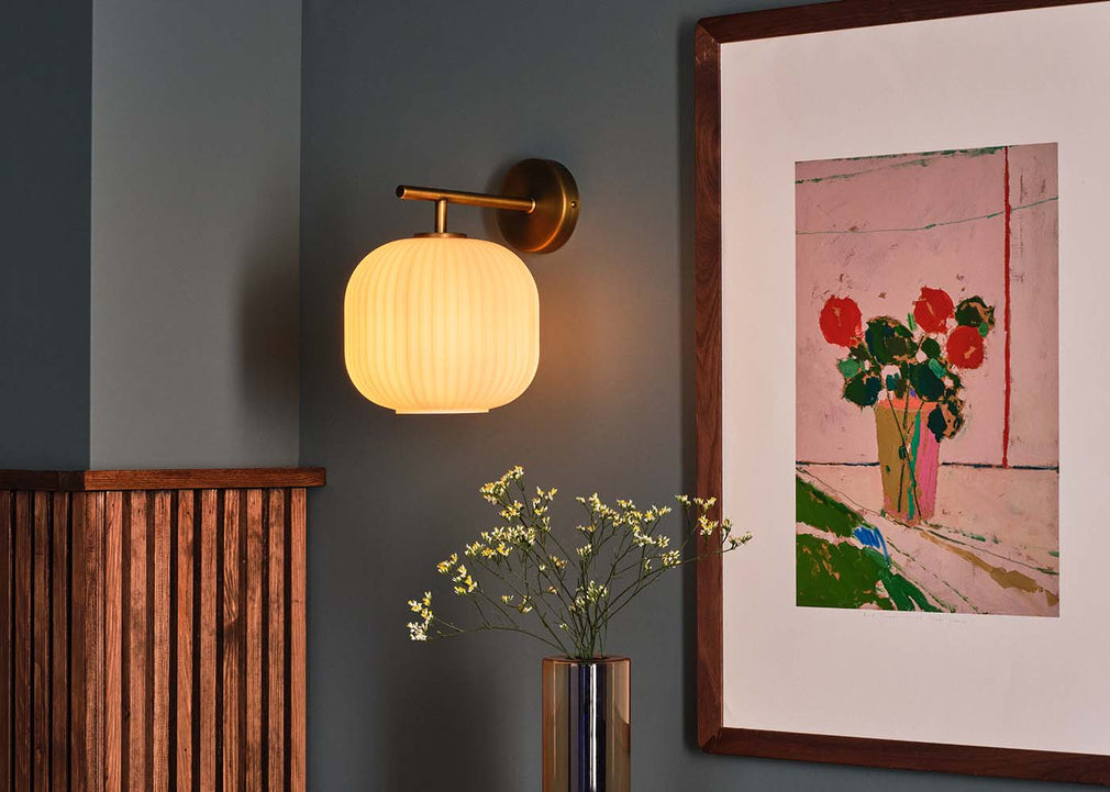 Opal Lantern Wall Light