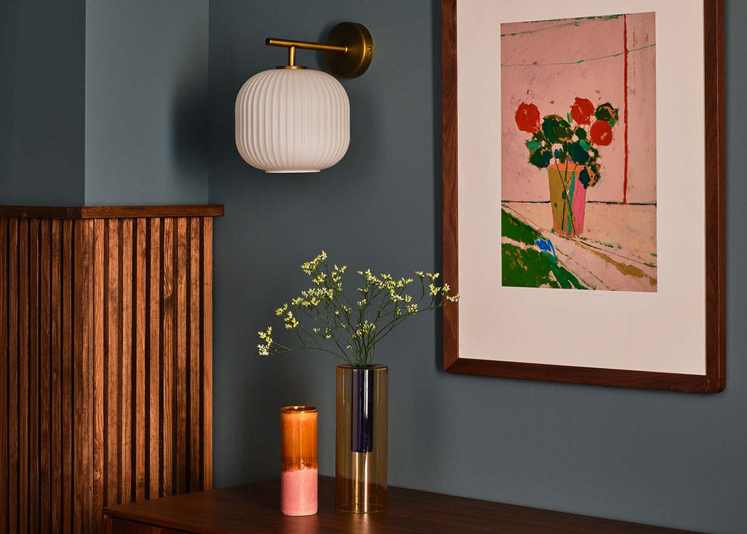 Opal Lantern Wall Light