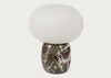 Pebble LED Portable Table Lamp Burgundy Marble