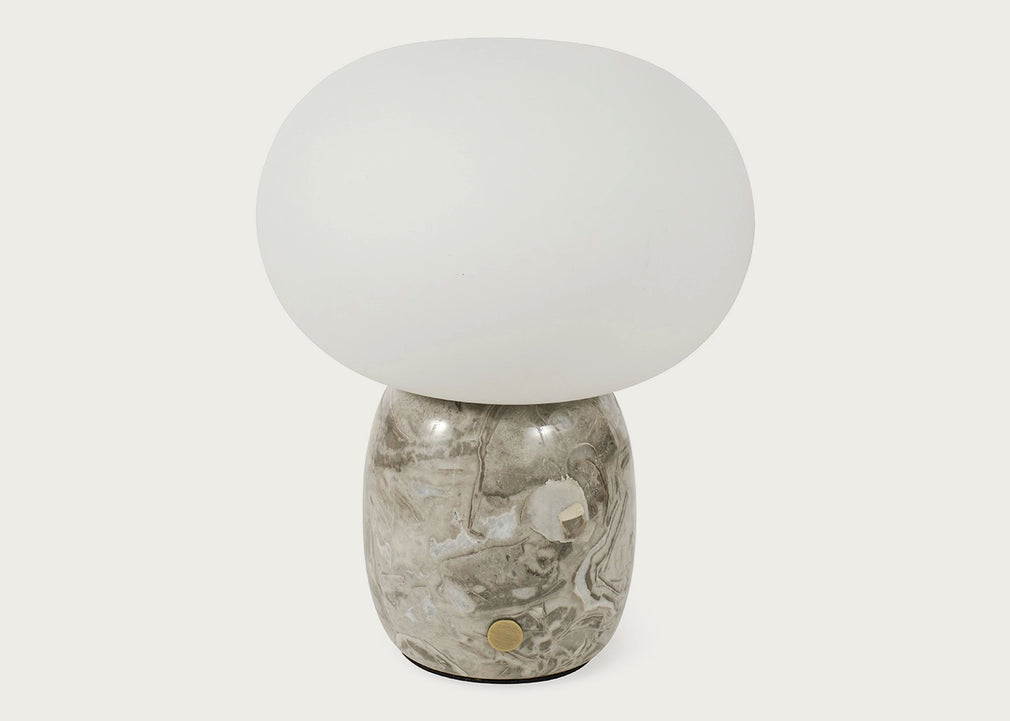 Pebble LED Portable Table Lamp Grey Marble