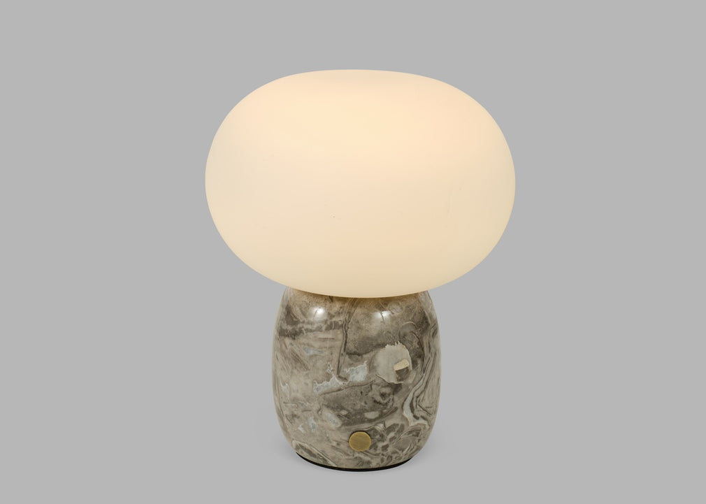 Pebble LED Portable Table Lamp Grey Marble