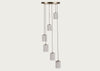 Reef Porcelain 6 Light Cluster Pendant